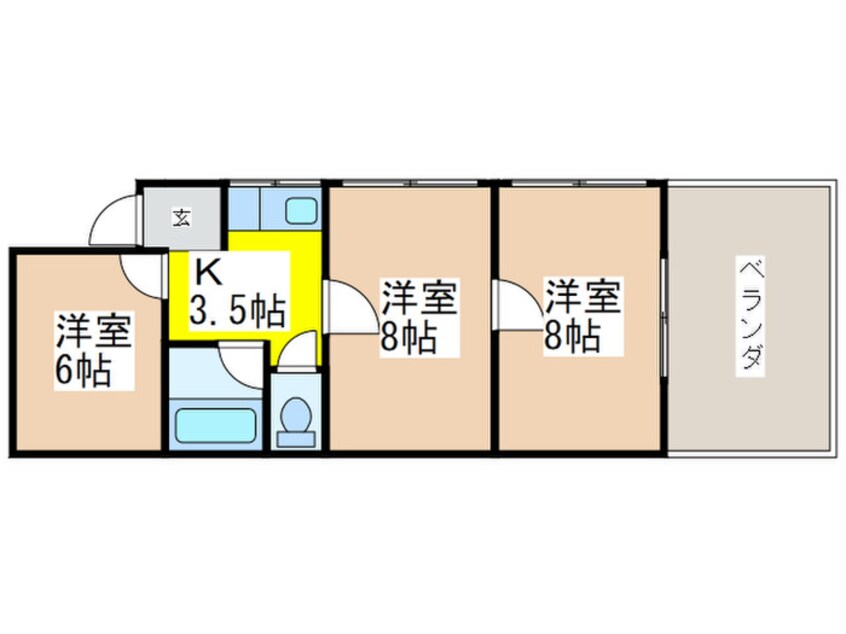 間取図 穴田北ビル１