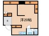 プチシャトレ森北 1Rの間取り