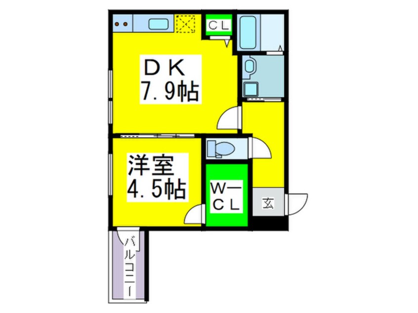 間取図 フジパレス沢ノ町Ⅲ番館