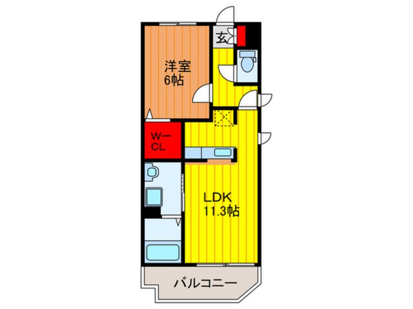 間取図 ﾒｿﾞﾝﾄﾞﾌｧﾐ-ﾕ鶴見緑地公園Ⅰ