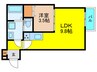 アレグリア香里園 1LDKの間取り