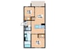 D-residence香里新町 2LDKの間取り