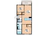 D-residence香里新町 2LDKの間取り