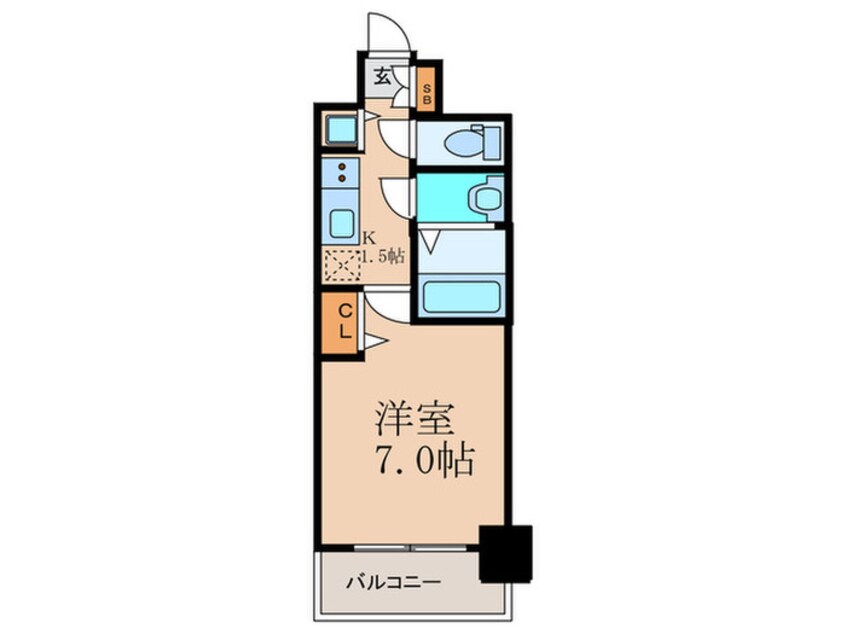 間取図 プレサンス水都ＯＫＡＷＡ(304)