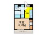 Casa　de  estacion 1Kの間取り