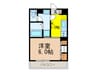 Casa　de  estacion 1Kの間取り