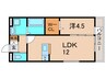 Chrysantheme Court 1LDKの間取り
