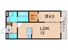 Chrysantheme Court 1LDKの間取り