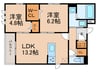 パサログランデ浜寺諏訪森 2LDKの間取り