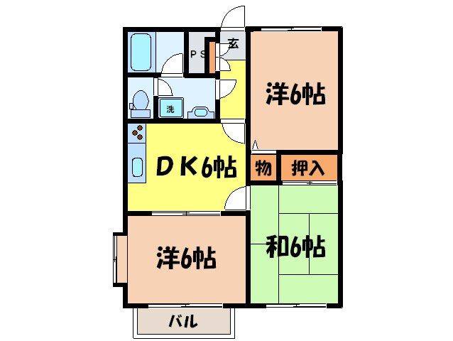 間取り図 ツインフィールド弐番館