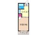 井上マンション 1DKの間取り