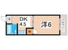 井上マンション 1DKの間取り