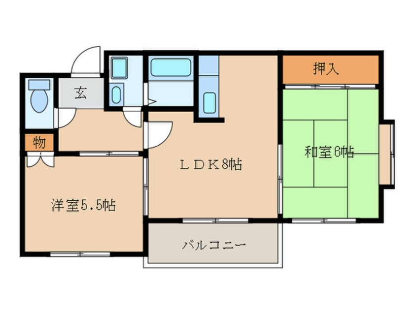 間取図 ラ・メゾンクレ－ル