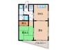 中内ハイツ 2DKの間取り