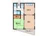 中内ハイツ 2DKの間取り