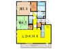 クレスタ 2LDKの間取り