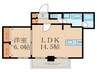 アスール江坂３ｒｄ 1LDKの間取り