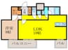 アスール江坂３ｒｄ 1LDKの間取り