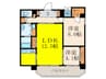 アスール江坂３ｒｄ 2LDKの間取り