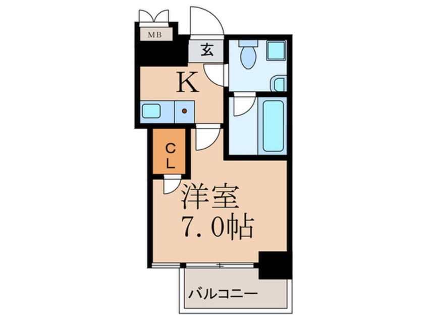 間取図 アスール江坂３ｒｄ