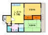 メゾンドール東条 2LDKの間取り