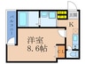 フジパレス長吉長原Ⅱ番館 1Kの間取り