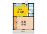 レオハイム津田Ⅰ 1DKの間取り