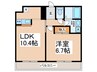 プランドール大手 1LDKの間取り