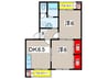 La Casa箕面 2DKの間取り