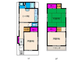 間取図 住吉１丁目借家