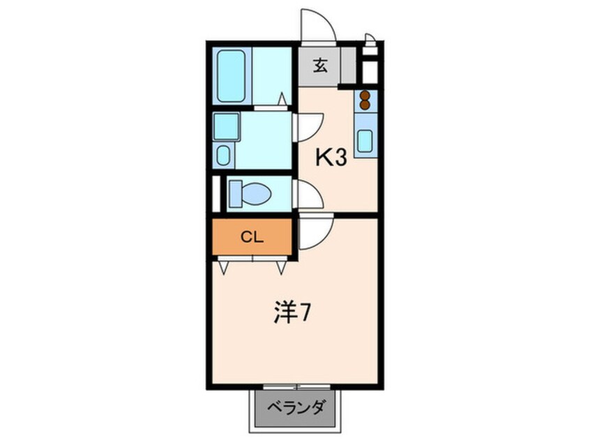 間取図 クレ－ルＢ棟