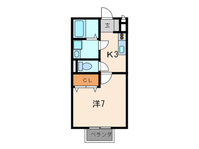 間取図 クレ－ルＢ棟