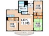 ｺｽﾀﾐﾗにしきのはま三番館1(1007) 3LDKの間取り
