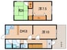 朝霧貸家 3DKの間取り