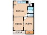 スミケン南塚口 2DKの間取り