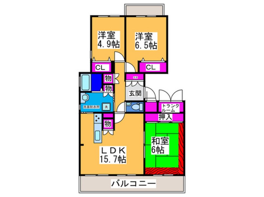 間取図 ハウス大美野