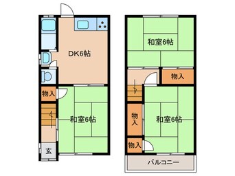 間取図 北条6貸家