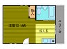 住道ハイツ 1Kの間取り