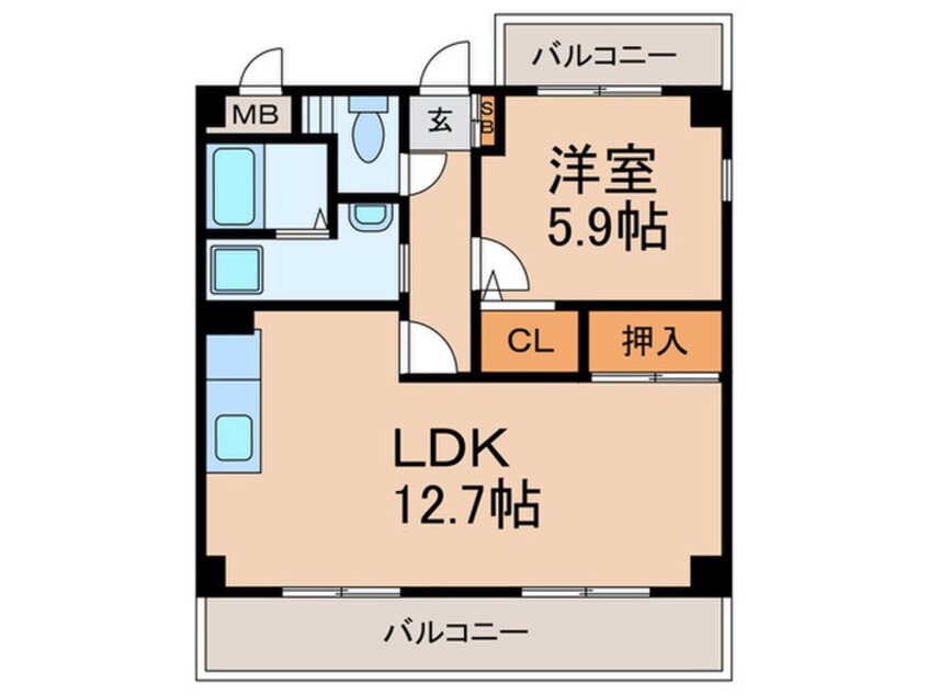 間取図 グランディ－ルシャト－
