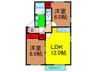 ロイヤル倉治Ｂ棟 2LDKの間取り