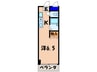 ビラ鈴木 1Kの間取り