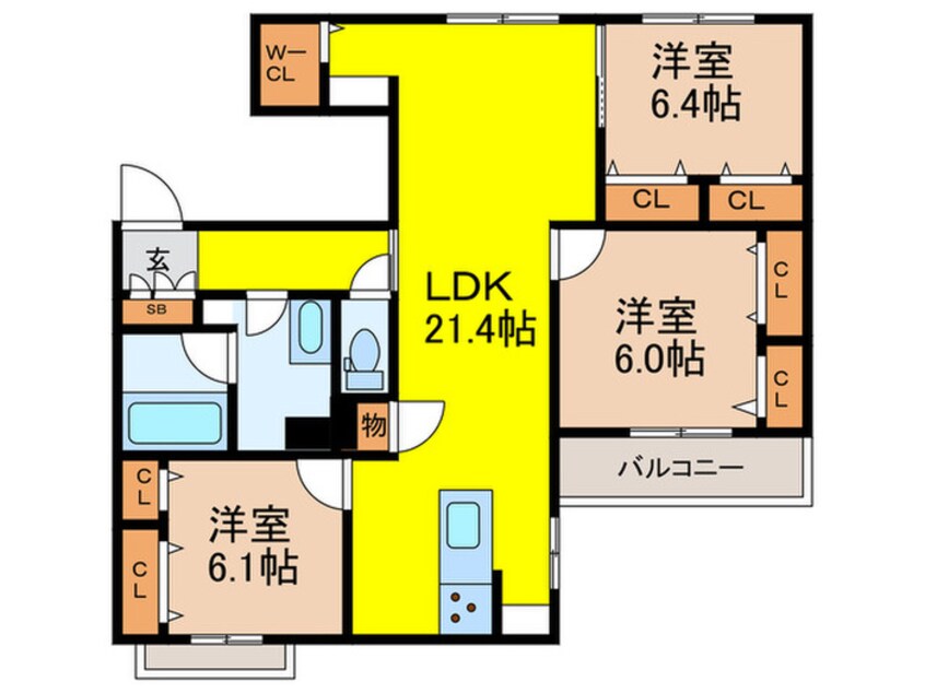 間取図 フローレ 桃ケ池
