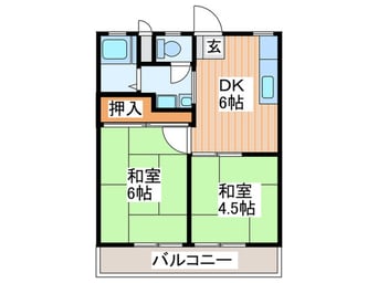 間取図 まるきハイツ大利