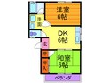 交久瀬ハイツＡ棟の間取図