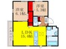 アンジュール 2LDKの間取り