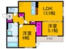 ＦＯＲＢＩＴＯ　ＭＯＺＵ 2LDKの間取り