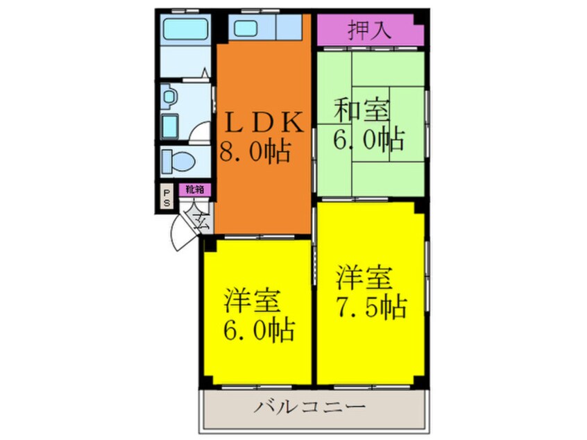 間取図 レジデンス大田Ⅱ