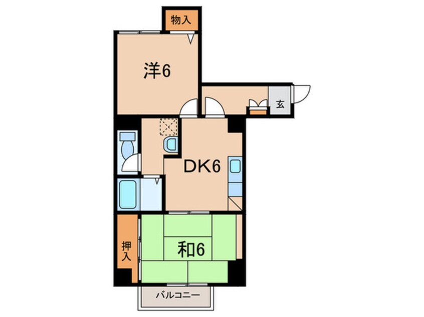 間取図 ヴェルド－ル美鈴