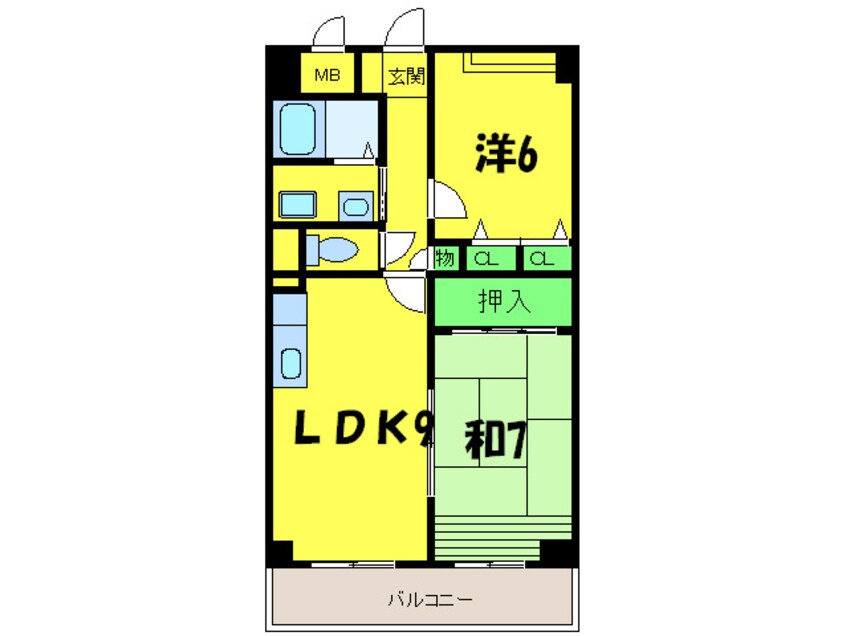 間取図 ボヌールヴィラ中百舌鳥