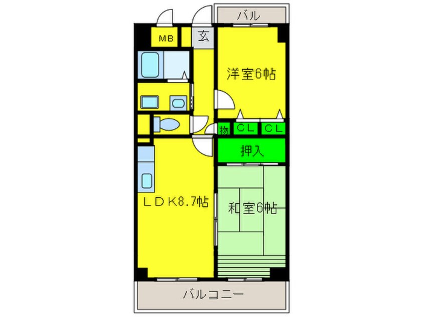 間取図 ボヌールヴィラ中百舌鳥